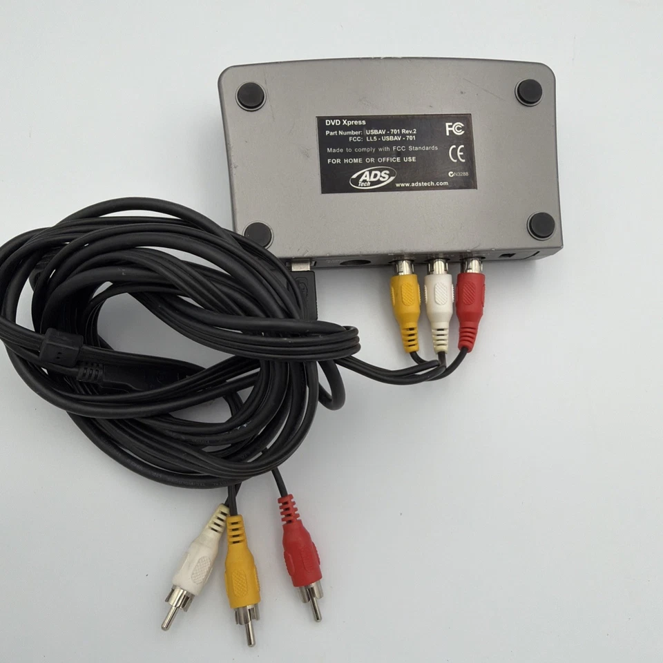 ADS Tech DVD Xpress USBAV-701 Rev.2 USB 2.0 Video Capture Device - Image 2 of 4