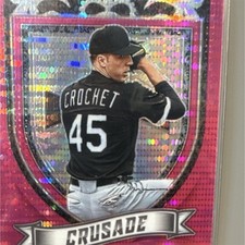 2021 Panini Chronicles Crusade Garrett Crochet #1 Pink Pulsar Prizm RC