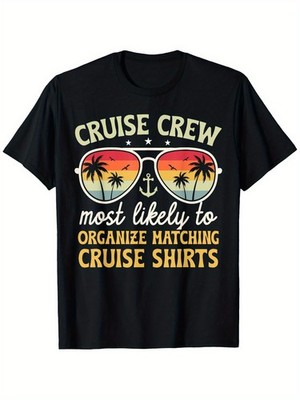 Cruise Crew Most Likely to Organize Matching Cruise 2024 T-Shirt, Unisex Cotto