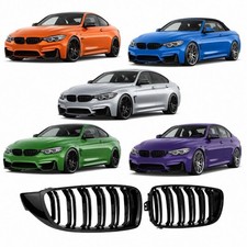 Sport K�hlergrill schwarz gl�nzend Doppelsteg pa�t f�r BMW 4er F32 F33 F36 + M