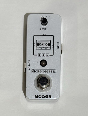 MOOER Groove Loop Looper Drum Machine Guitar Pedal Micro Series Silver Used