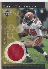 2001 Upper Deck Legends Past Patterns Jerseys Warrick Dunn Relic Bucs #PP-WD
