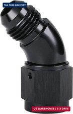 45 Degree 6AN Male to 6AN Female Swivel Full Flow Fitting Adapter Coupler Alumin