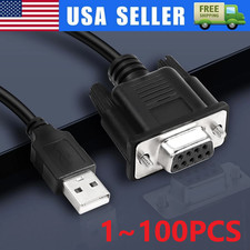 3.9 Ft USB 2.0 to Female DB9 RS232 Serial Converter 9 Pin Adapter Cable PDA Lot