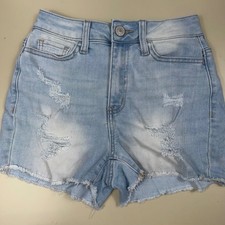 SO Super High Rise Curvy Distressed Denim Shorts 3/26W