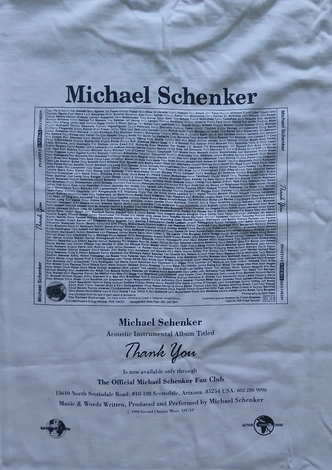 The Michael Schenker Story Live / Handsigniert T-Shirt RARE  wie Neu 100% - Bild 3 von 3