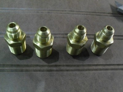 Holyoke Fittings 48-68LNG 3/8'' S.A.E. Flare x 1/2'' MPT Long Adapter x4