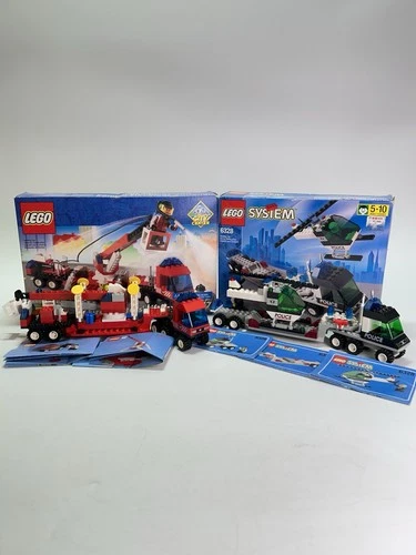LEGO City Trucks 6477 Fire Fighter 6328 Police Helicopter Box Incomplete No Figs