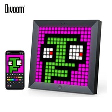 Divoom Pixoo Digital Photo Frame Alarm Clock with Pixel Art Programmable LED Dis