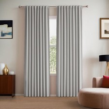 Pinch Pleated Thermal Drapes for Living Room, 84 Inch Length 2 Panels, Back T...