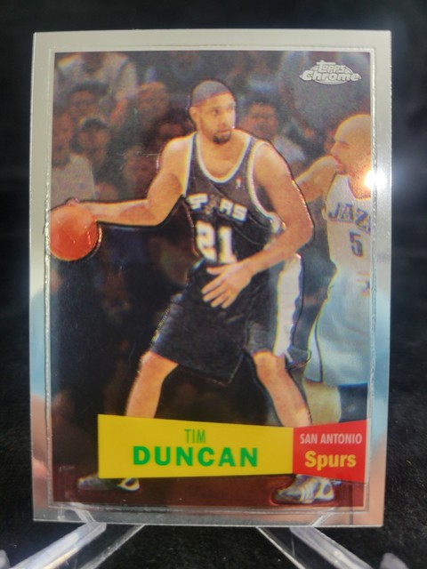 2007-08 Topps Chrome #21 1957-58 Variation Tim Duncan Spurs