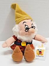 Disney Snow White Doc 8" Bean Bag Plush Walt Disney World NWT Vintage 122-14477
