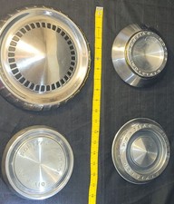 Vintage Pontiac Motor Division Hubcaps Lot Of 4 Mismatched Dog Dish Wheel Cover