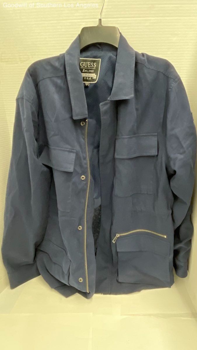 Guess Navy/Solid Jacket - Size L - image 1