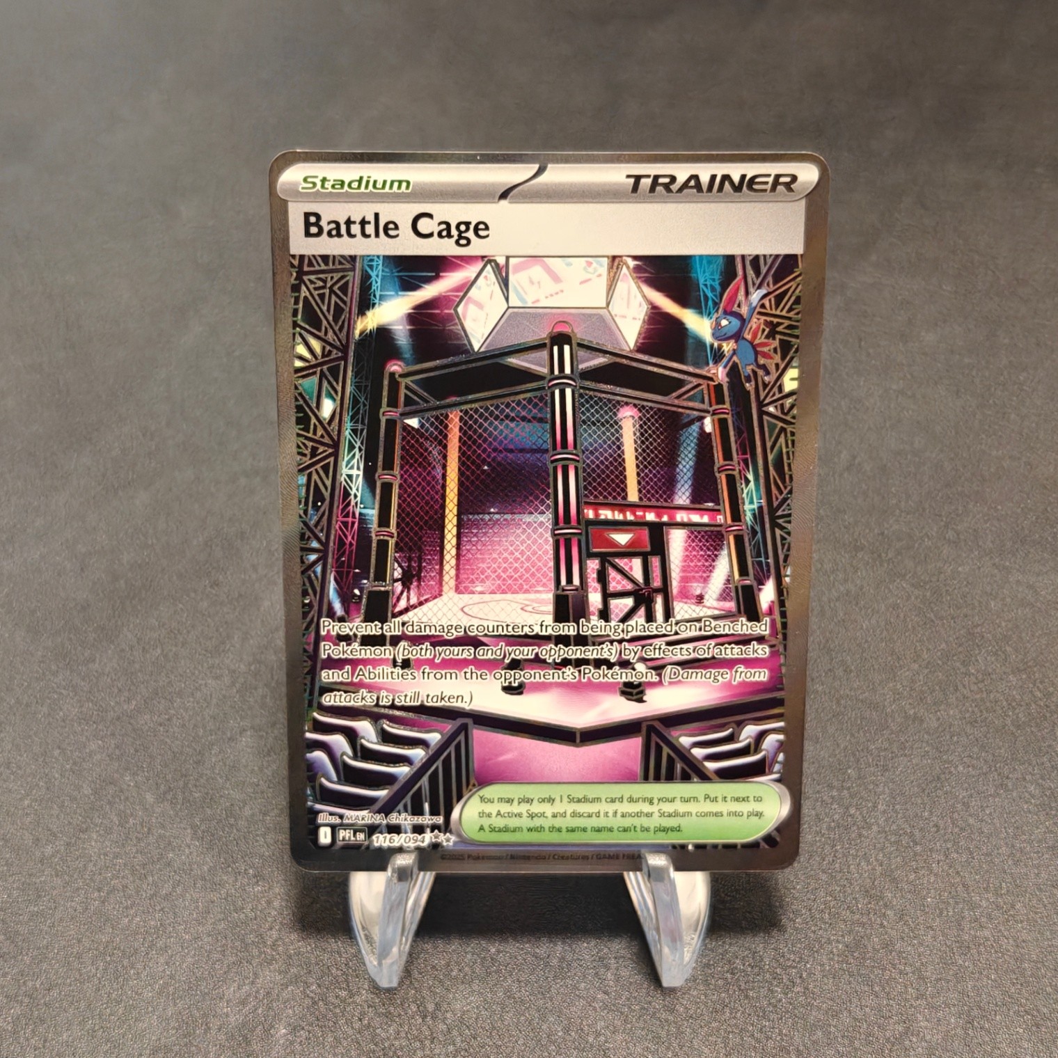 Battle Cage Ultra Rare ME02: Phantasmal Flames 116/094 NM POKEMON TCG