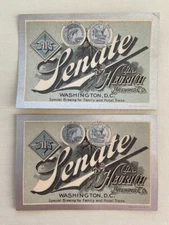 Vintage 2 Charles Heurich Brewing Co Senate Beer Bottle Labels Unused