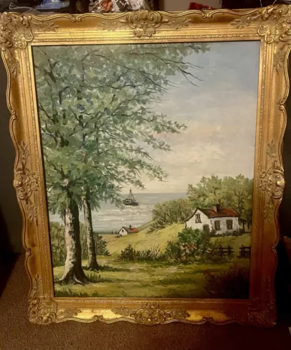 1968 Alice Sturgeon Painting 24x30 Belgium Frame. Original Pennsylvania Artist 
