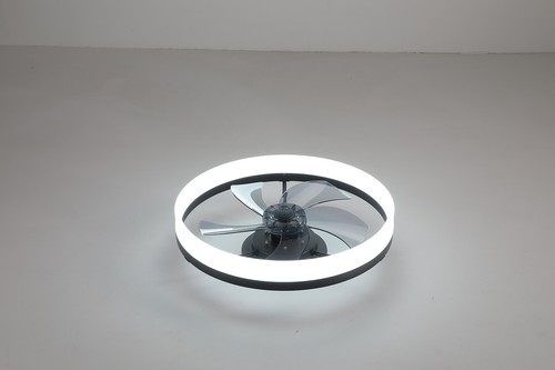 20" Modern Fan Lights Flush Mount LED Ceiling Light kit With Remote APP Control/ - Picture 12 of 13