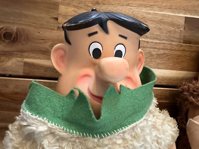 Vintage 1961 Knickerbocker Fred Flint stone Barney Rubble Plush