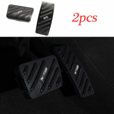 Black Aluminum Accelerator Brake Pad Pedal Trim Fit For 2016-2020 Cadillac XT5