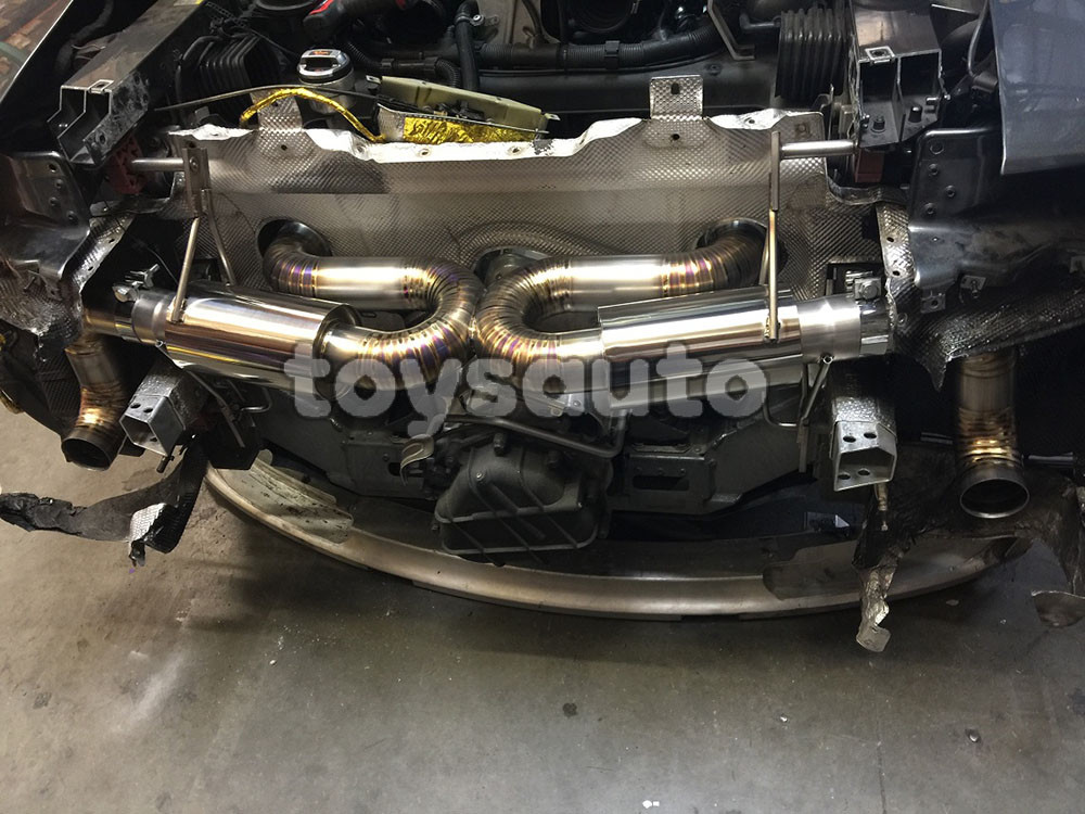 Rev9 18.5lbs Full Titanium Catback Exhaust 76mm Tip for Audi R8 5.2L V10 09-15