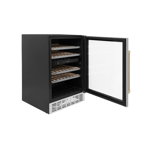 ZLINE NEW 24" MONUMENT DUAL ZONE 44 BOTTLE WINE COOLER BRONZE HAND RWVZ-UD-24-CB - Picture 4 of 11