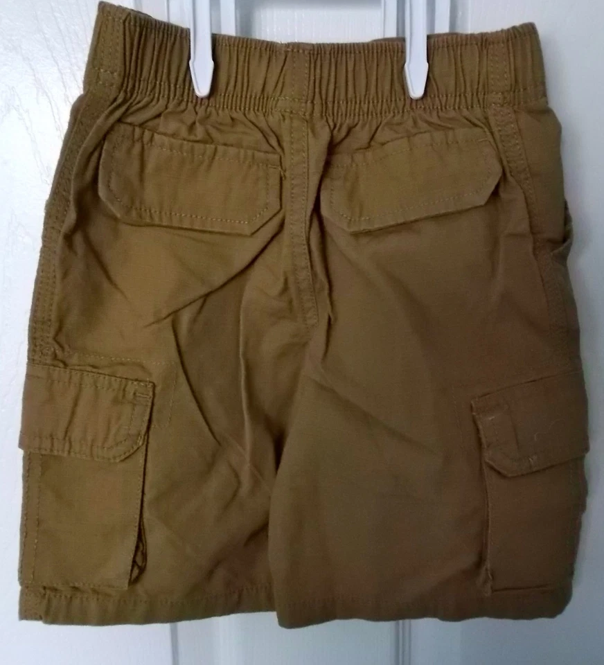 PANTALONES CORTOS CARGO SONOMO ARCILLA MARRÓN NIÑO - 100% ALGODÓN - PEQUEÑOS (4) - NUEVOS CON ETIQUETAS Foto 2 de 2