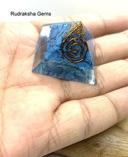 TURQUOISE CRYSTAL ORGONE PYRAMID REIKI ENERGY CHARGED POWERFUL ENERGY GENERATOR