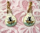 Cat in Boat Earrings Bulb A - Gold — photo 5