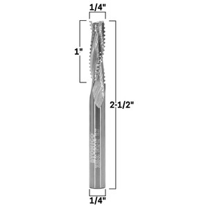 Yonico 35212-SC 1//4/" Shank 3//16/" Dia Low Helix Upcut End Mill CNC Router Bit
