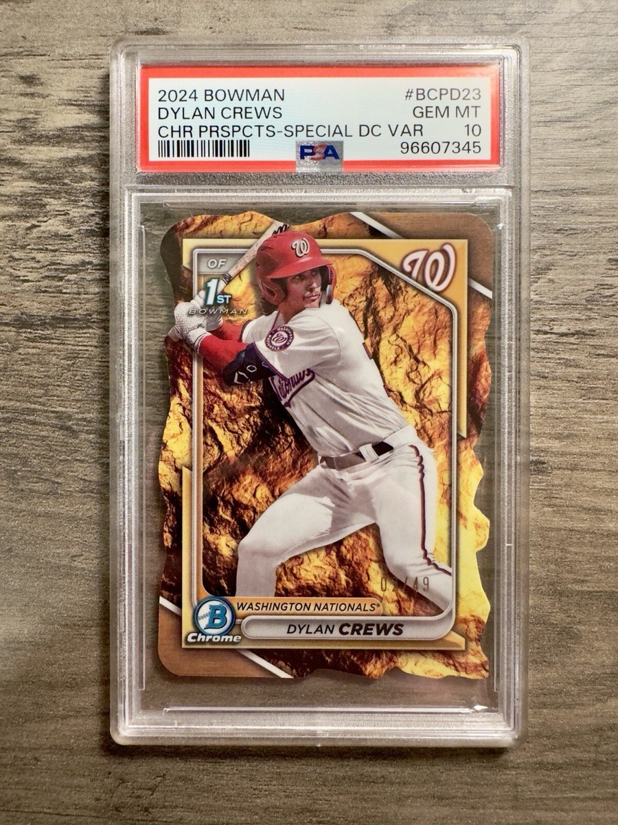 2024 Bowman Chrome Dylan Crews Gold Nugget /49 1st Bowman Die Cut 