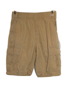Children's Place khaki boys cargo shorts size 10 adjustable waist tan