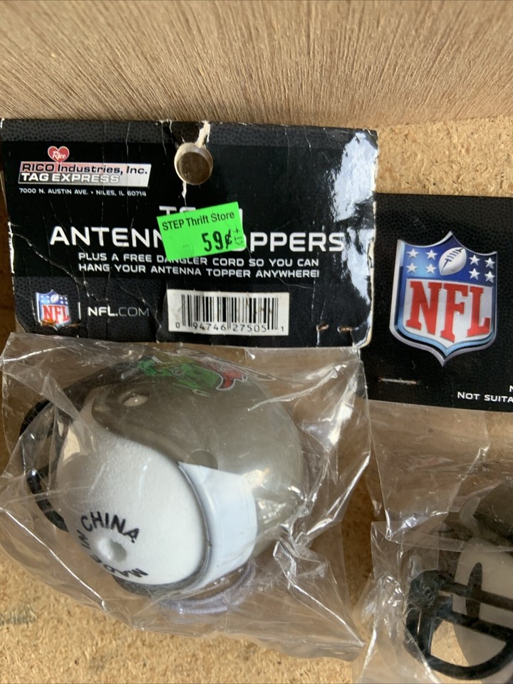 (4) Vintage NFL Antenna Team Topper Tampa Bay Bucs Football Helmet
