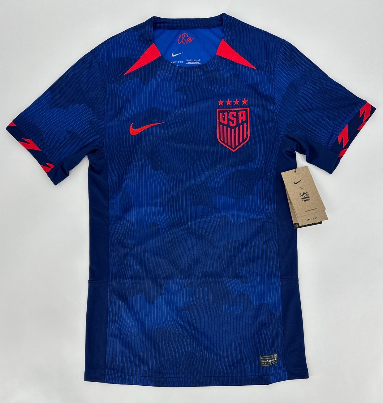 Nike USA Jersey Mens XS USMNT Soccer 2023 4 Stars Blue Retro Y2K 90s DR3971-406