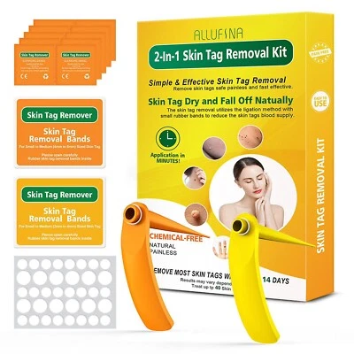 NEW SKIN TAG REMOVER KIT BANDS PATCHES TREATMENT MOLES WARTS FAST SAFE NO PAIN