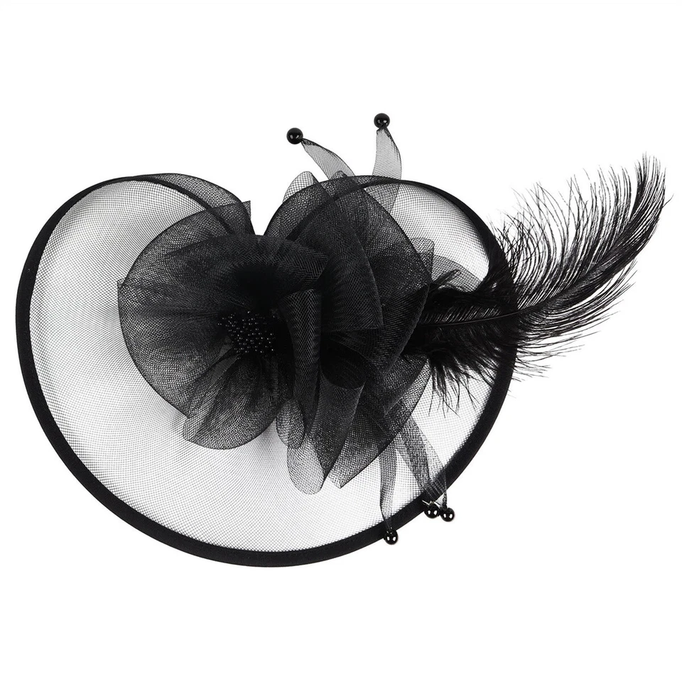 Sombrero Kentucky para Niñas Mujeres Clásico Derby Fascinator Años 20 50 Sombrero de Fiesta del Té Foto 2 de 4
