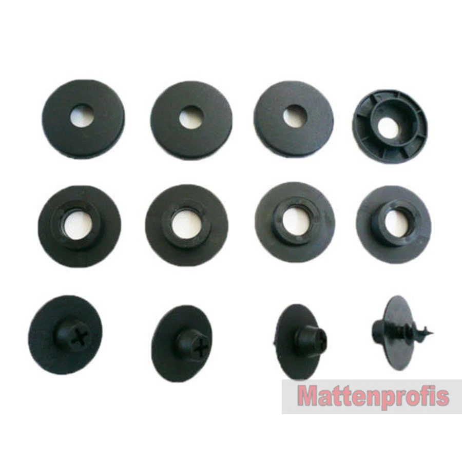Befestigungen Clips Set Bodenbefestigung für VW Fußmatten Gummimatten RUND - Set
