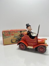 KO Yoshiya VINTAGE TOY CAR CRANK ACTION /Retro Tiny Toy Wind Up Toy W/BOX