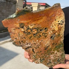 1380g Natural Ocean jasper slice multi-point quartz crystal specimen healing