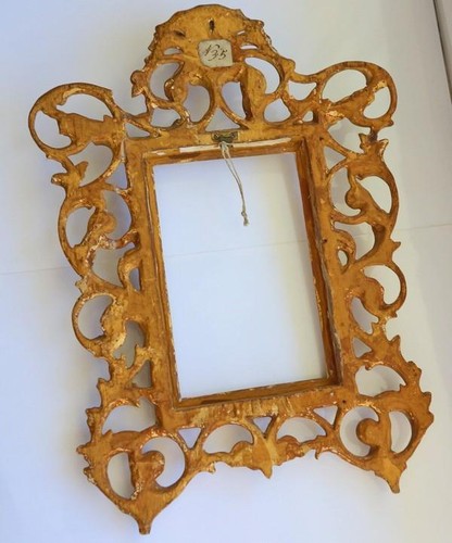 ~Wau* Bilderrahmen Holz mit Blattgold Antik Handgeschnitzt 30 x 21 cm Fotos Rar - Bild 10 von 10