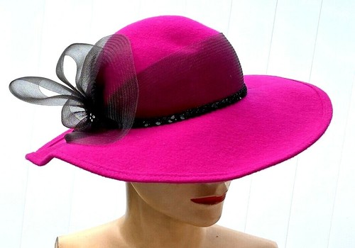 Vintage Georgi Ladies Hat Hot Pink 