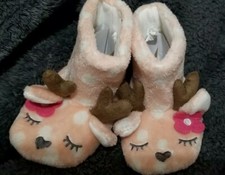 Pink Deer Slipper Boots 12m/24m BRAND NEW Cat  Jack Brand Powder Pink Polka-dot