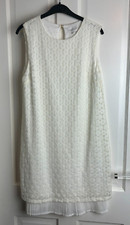 Apricot uk 8 Cream Soft lace Dress with pleated hem