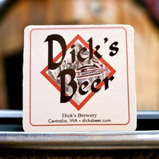Dick's Brewing Co. Centralia WA Sottobicchiere Birra Artigianale Birrificio Memorabilia