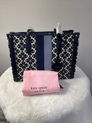 【kate spade】spade flower jacquard stripe＊スモールトート Spade Flower Jacquard Stripe Everything Large Tote | Kate