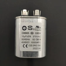 Run Cap 10 MFD 370vac Electric Motor Run Capacitor 10uf 50/60HZ CBB65 20618