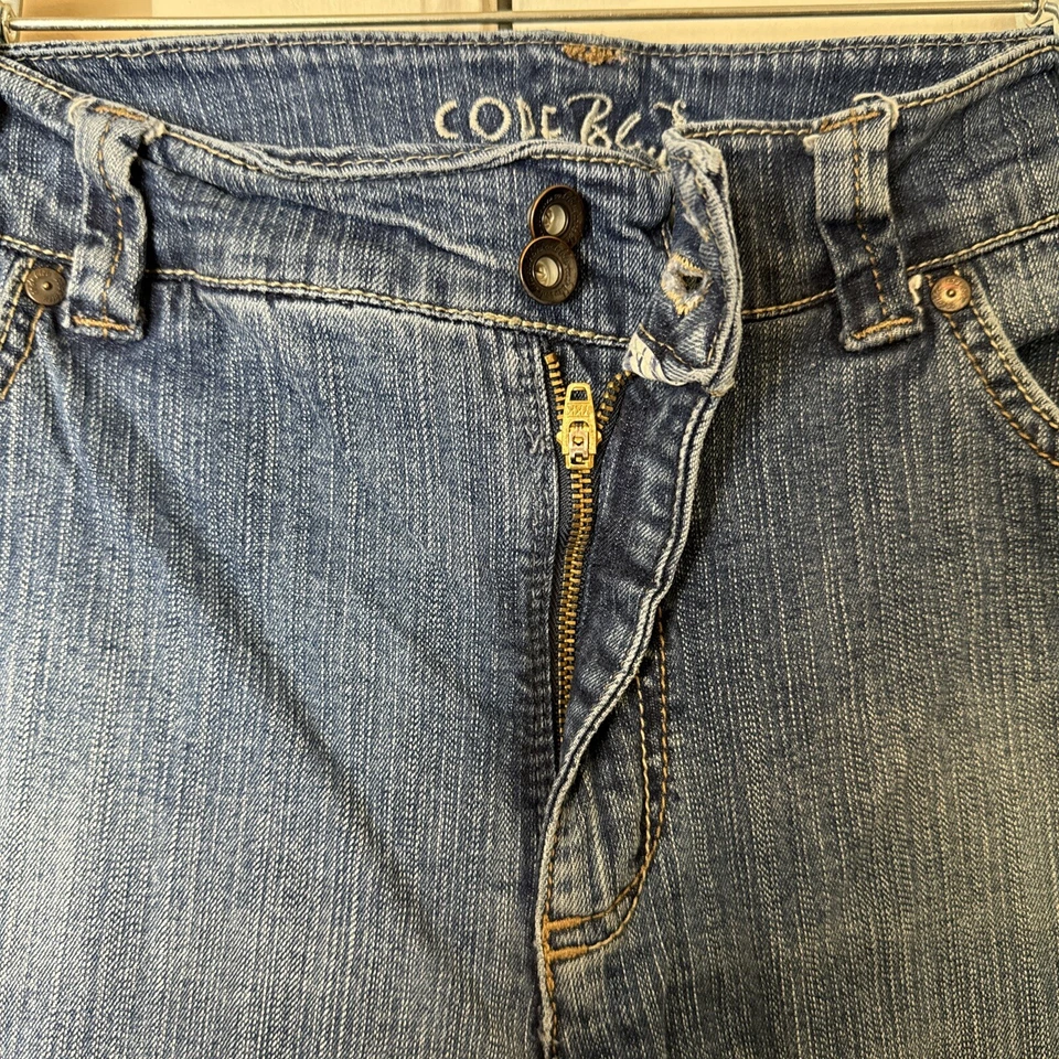 Pantalones de mezclilla Code Blue para mujer talla 16 largos pierna recta azul Foto 3 de 4