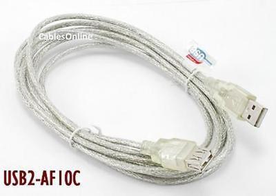 Manhattan 10ft USB 2.0 A Male/Female Extension Cable