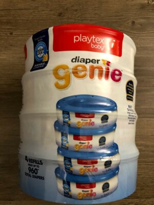 Playtex baby Diaper Genie Value Pack Refills (240x4) Brand New Sealed  799959898201|