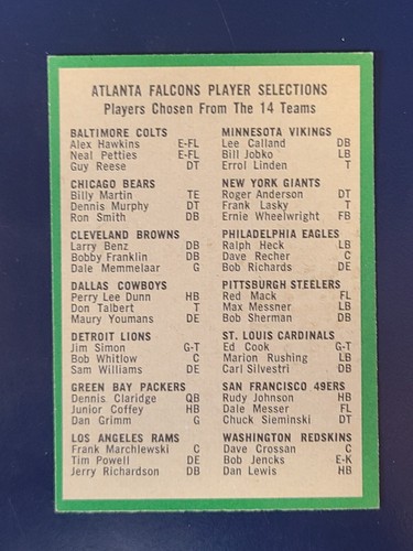 1966 Philadelphia Fußballkarten vervollständigen Ihr Set Sie wählen #1 - 104 - Bild 27 von 205